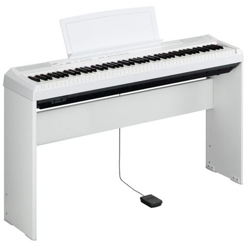 Yamaha P105 digitalt piano i hvit utførelse