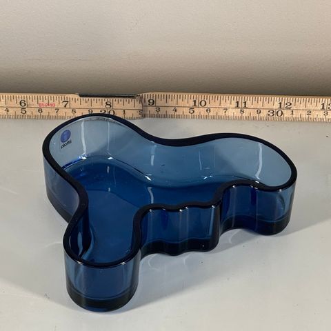 Iittala skål, Alvar Aalto, blått glass