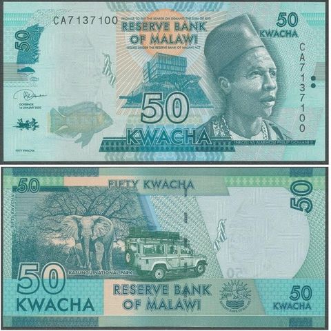 Malawi 50 Kwacha 2020 UNC