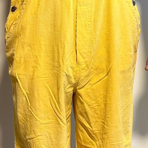 Jumpsuit / snekkerbukse i myk kordfløyel 🌻 100% bomull 🍌🌤️