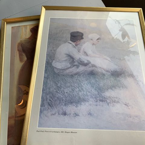 Paul Graf og Anna Ancher - Skagen museum 2 bilder 31,5 x 41,5  cm