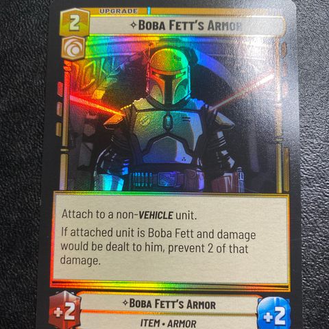 Boba fett ‘s armor rare Star wars unlimited samlekort