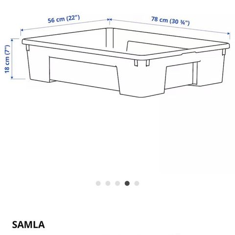 SAMLA- oppbevaringsboks til under senga