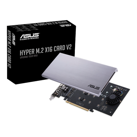 ASUS Hyper M.2 X16 Card V2 - 4 x NVMe drive på et PCIe x16 kort