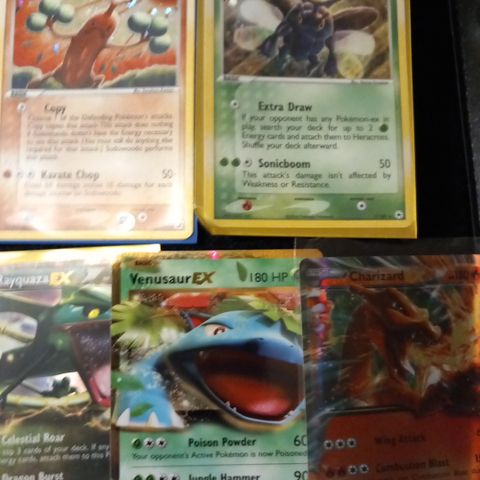 Vintage pokemon holo kort fra 2000-2010 og 2010-2016