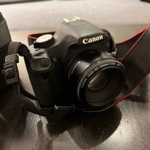 Canon EOS 500d, flere linser og kameraveske