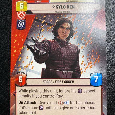 Kylo Ren legendary hyperspace star wars unlimited samlekort