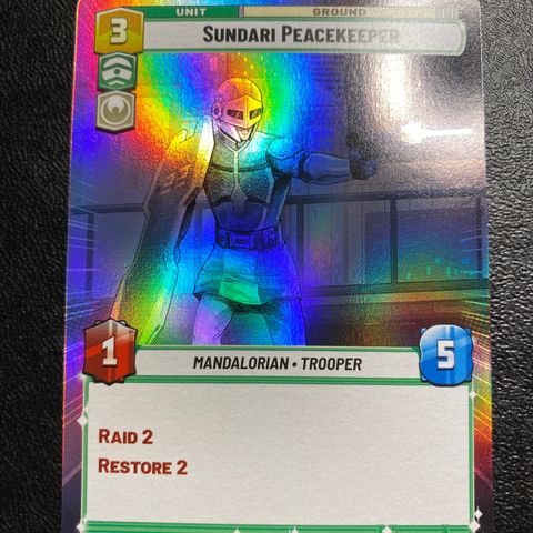 Sundari peacekeeper hyperspace foil Star wars unlimited samlekort