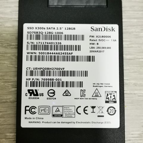 Ssd disk 128GB Sata 2.5 SanDisk