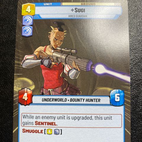 Sugi rare hyperspace star wars unlimited samlekort