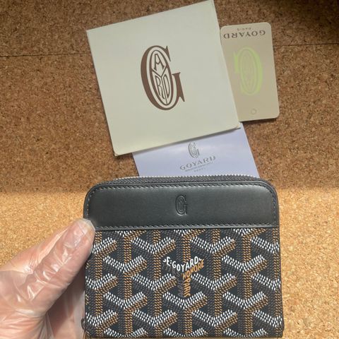 Goyard Matignon PM Wallet Black Mini Zippy Purse