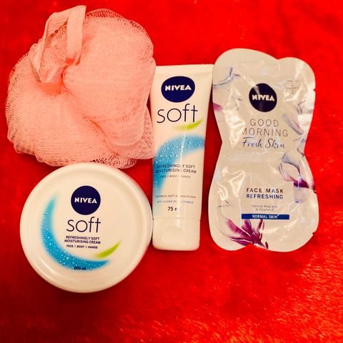 4 ubrukte Nivea Soft produkter