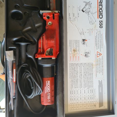 RIDGID 550 BAJONETSAG, rørkutter