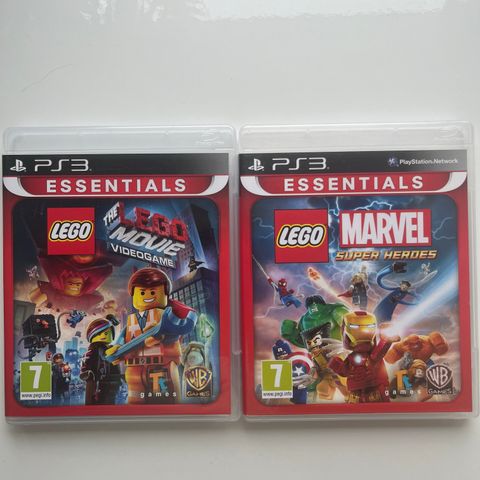 Ps3 spill LEGO MOVIE / MARVEL SUPER HEROES