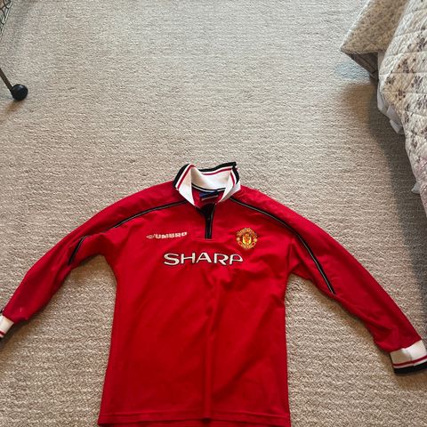 Original Manchester United drakt 1998-2000 for barn