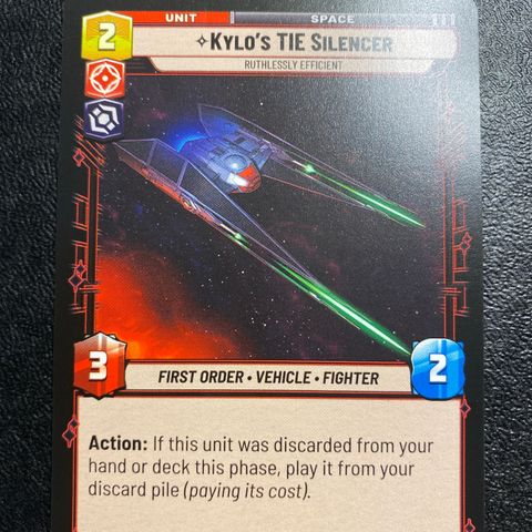 Kylo’s Tie silencer legendary Star wars unlimited samlekort