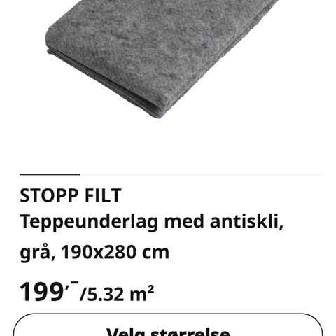 Pent brukt antisklimatte!! Kjøpt på Ikea !!