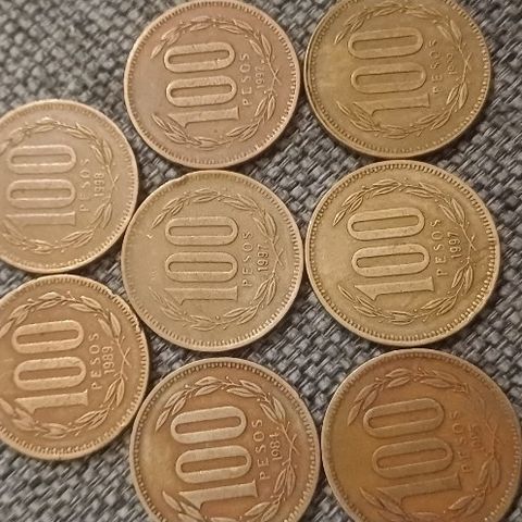 Pesos,  mynter