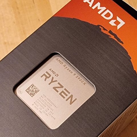 AMD Ryzen 9 5900X - Ny uåpnet med kvittering