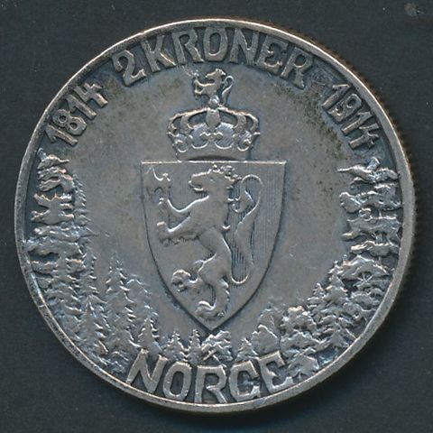 Mor Norge 2 kroner 8stk Kvalitet rundt 1+ noen kan ha risp inskripsjoner.