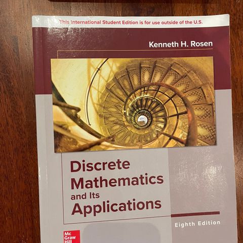 Discrete mathematics and and its applications