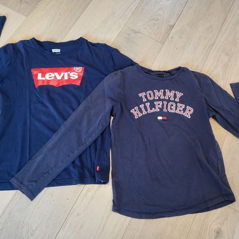 Levis og Tommy Hilfiger, langermet t-skjorte, str 164 og 176