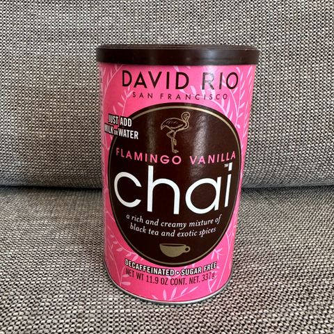 David Rio Chai Tea Flamingo Vanilla Decaffeinated uten sukker