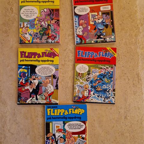 Flipp & Flopp pocket 1-5 komplett pen samling selges kr 250