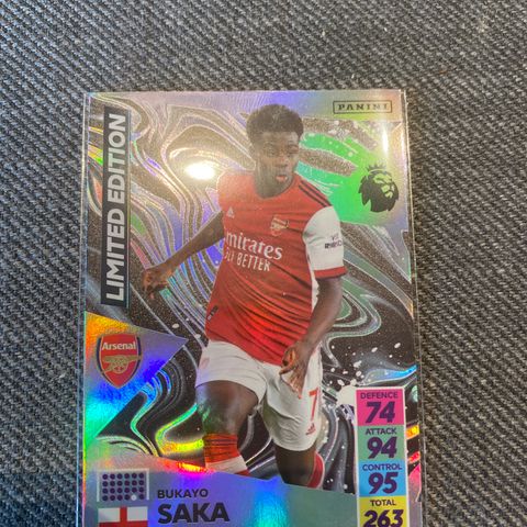 Fotballkort Bukayo Saka Limited Edition