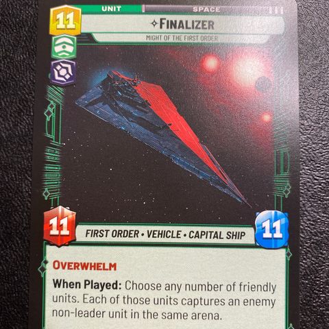 Finalizer legendary Star wars unlimited samlekort