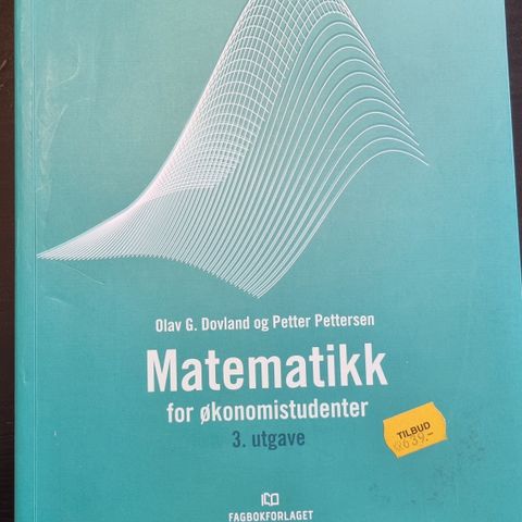 Matematikk for økonomistudenter 3. utgave