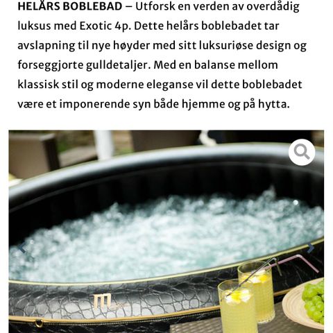 Eksklusivt oppblåsbart Spa bad