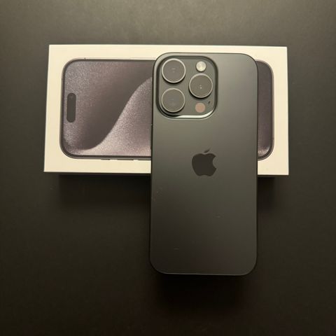 iPhone 15 pro 256 GB svart titan