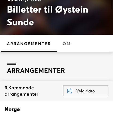 Billetter til Øystein Sunde konsert i Halden