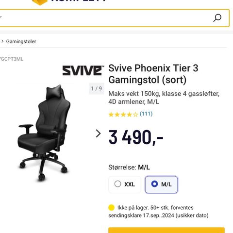 Gamingstol Svive Phoenix Tier 3