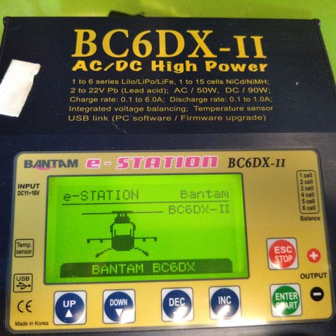 Batterilader BC6DX-II Bantam E-station og 3cell 2300mAh batteri