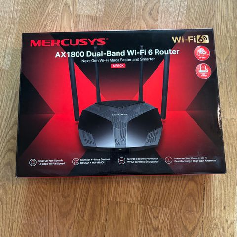 Mercusys MR70X AX1800 Dual-Band Wi-Fi 6 ruter