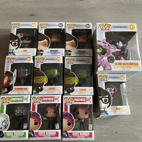 Funko pop Overwatch og Fortnite selges