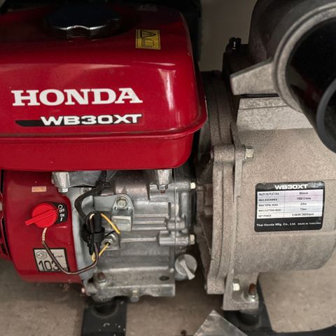 Honda WB30 XT vannpumpe/slam etc.