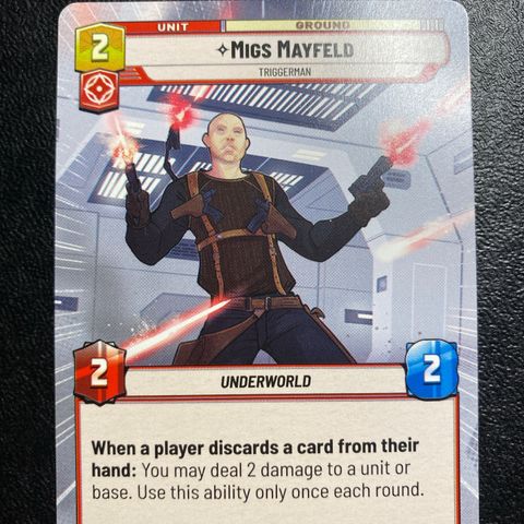 Migs rare hyperspace star wars unlimited samlekort