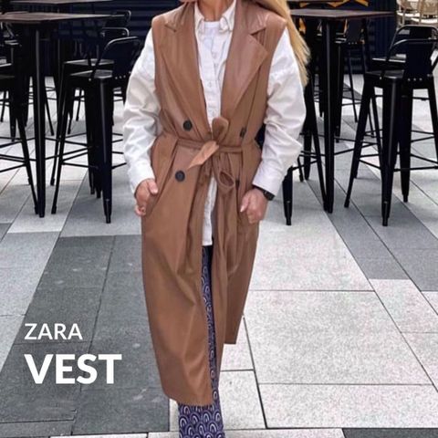 Zara vest i kunstskinn