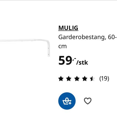 Mulig garderobestang