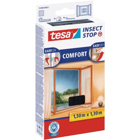 Tesa Insect Stop Comfort insektnet, 130x130 cm, antrasitt