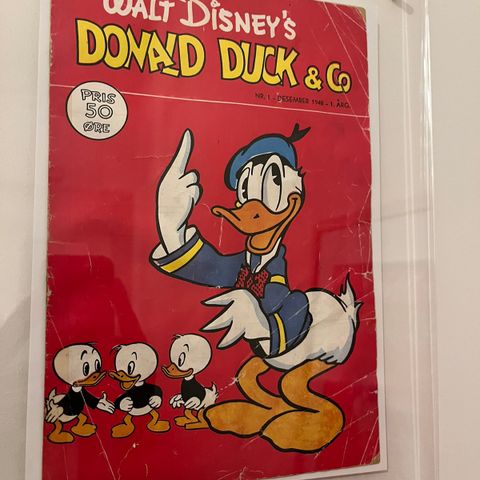 Donald duck NR 1 1948  ikke kopi! +eksklusiv Donald Duck-samling