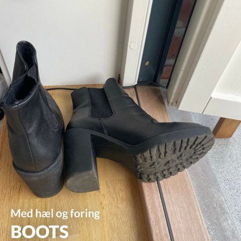 Høyhælte boots med foring