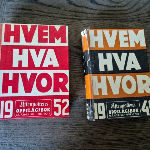 Hvem hva hvor 1949 og 1952