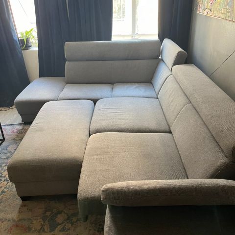 Stressless sofa m stor puff m oppbevaring