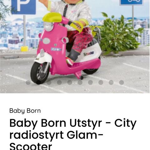 Baby Born dukkescooter inkl hjelm