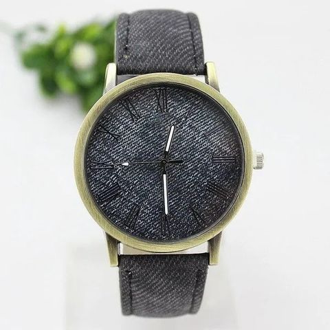 Denim klokke/wrist watch/armbåndsur svart