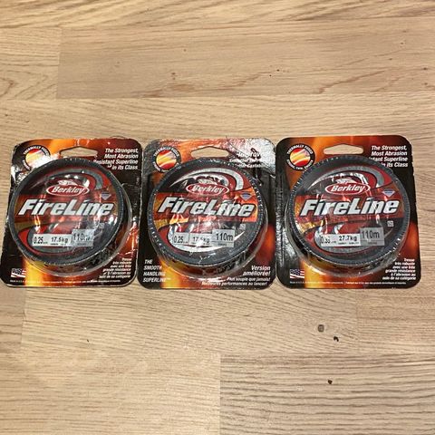 Berkley Fireline fiskesene 0.25mm/0.39mm selges